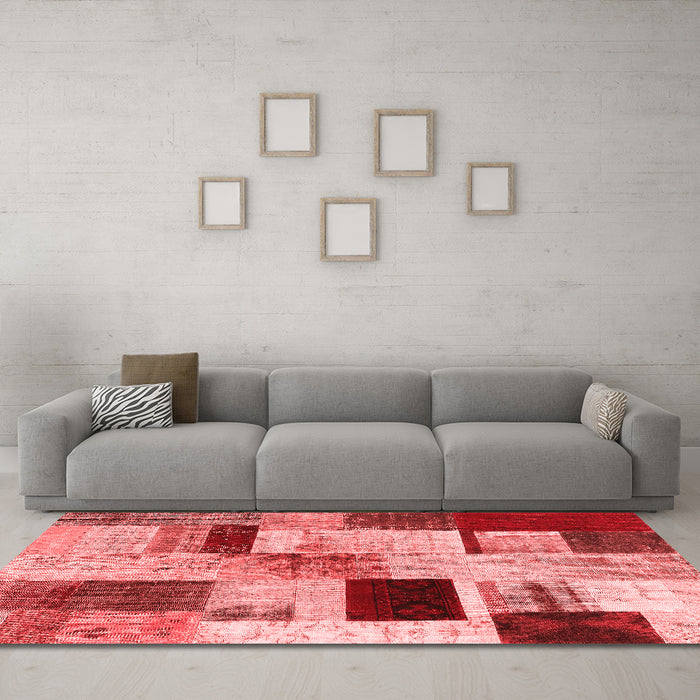 Transitional Red Washable Rugs
