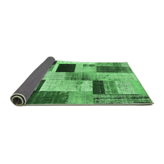 Sideview of Patchwork Emerald Green Transitional Rug, con1428emgrn