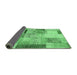 Sideview of Patchwork Emerald Green Transitional Rug, con1429emgrn