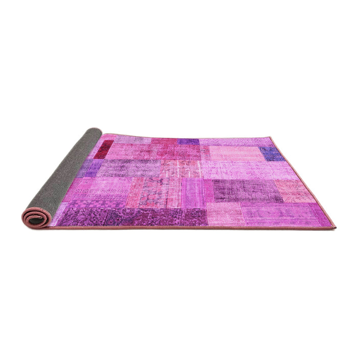 Sideview of Patchwork Pink Transitional Rug, con1429pnk