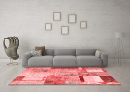 Transitional Red Washable Rugs