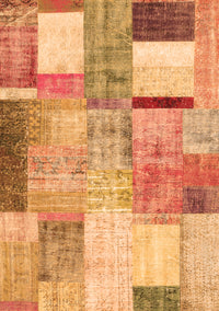 Patchwork Orange Transitional Rug, con1429org