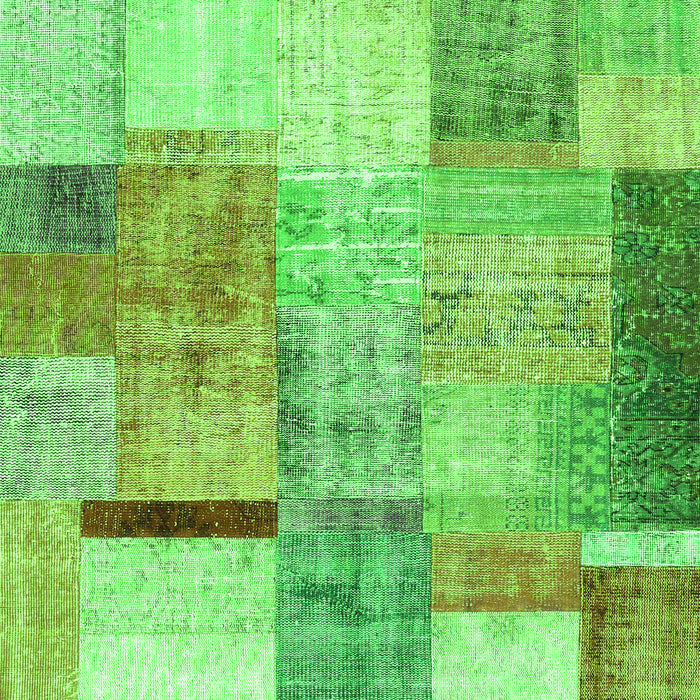 Patchwork Green Transitional Rug, con1429grn