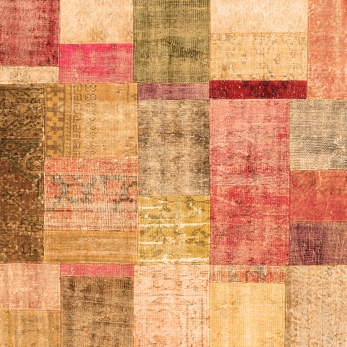 Serging Thickness of Machine Washable Patchwork Orange Transitional Area Rugs, wshcon1429org