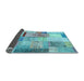 Sideview of Patchwork Light Blue Transitional Rug, con1429lblu