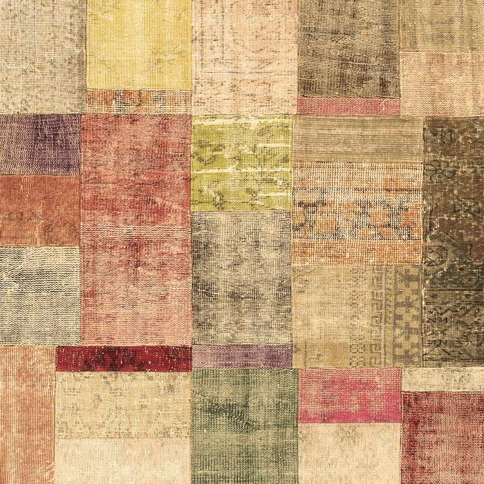 Patchwork Brown Transitional Rug, con1429brn