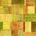 Square Patchwork Yellow Transitional Rug, con1429yw