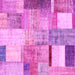 Square Patchwork Pink Transitional Rug, con1429pnk