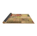 Sideview of Patchwork Brown Transitional Rug, con1429brn