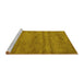 Sideview of Machine Washable Abstract Yellow Contemporary Rug, wshcon142yw