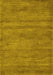 Machine Washable Abstract Yellow Contemporary Rug, wshcon142yw