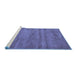 Sideview of Machine Washable Abstract Blue Contemporary Rug, wshcon142blu