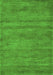 Serging Thickness of Machine Washable Abstract Green Contemporary Area Rugs, wshcon142grn