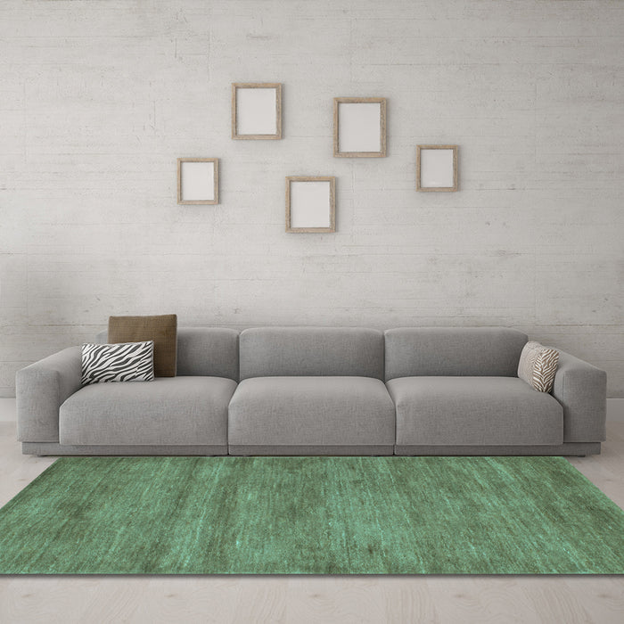 Machine Washable Abstract Light Blue Contemporary Rug in a Living Room, wshcon142lblu
