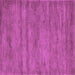 Square Machine Washable Abstract Purple Contemporary Area Rugs, wshcon142pur