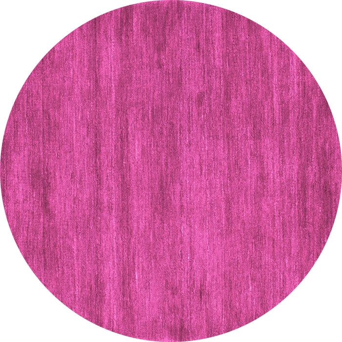 Round Machine Washable Abstract Pink Contemporary Rug, wshcon142pnk