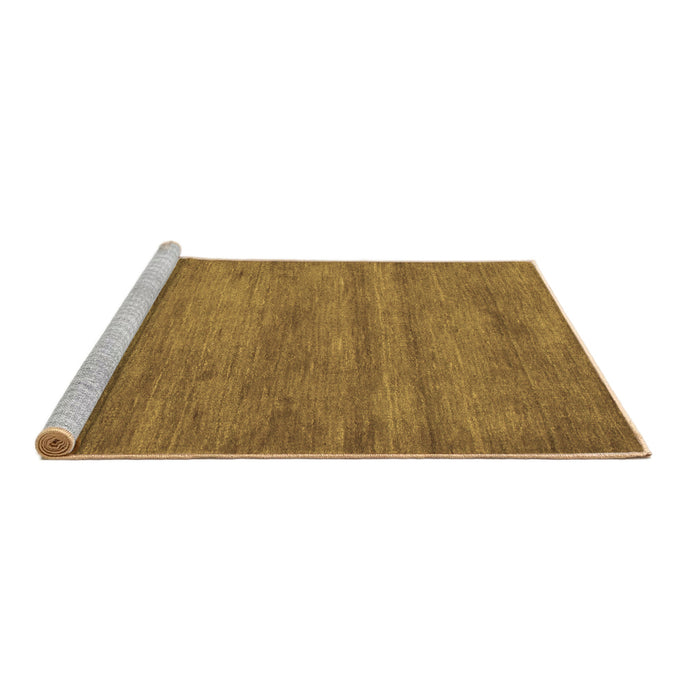 Sideview of Machine Washable Abstract Brown Contemporary Rug, wshcon142brn