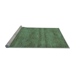 Sideview of Machine Washable Abstract Light Blue Contemporary Rug, wshcon142lblu
