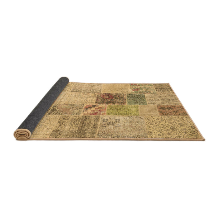 Sideview of Patchwork Brown Transitional Rug, con1430brn