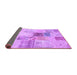 Sideview of Patchwork Purple Transitional Rug, con1430pur