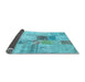 Sideview of Patchwork Light Blue Transitional Rug, con1430lblu