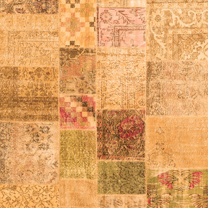 Serging Thickness of Machine Washable Patchwork Orange Transitional Area Rugs, wshcon1430org