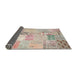 Thickness of Contemporary Desert Sand Beige Patchwork Rug, con1431