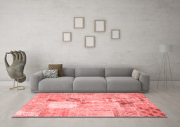 Transitional Red Washable Rugs
