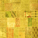 Square Patchwork Yellow Transitional Rug, con1431yw