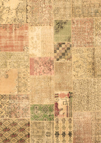 Patchwork Brown Transitional Rug, con1431brn