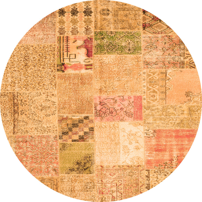 Square Patchwork Orange Transitional Rug, con1431org