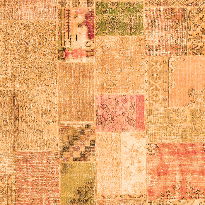 Patchwork Orange Transitional Rug, con1431org