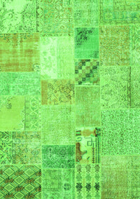 Patchwork Green Transitional Rug, con1431grn