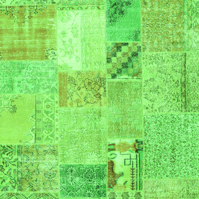 Patchwork Green Transitional Rug, con1431grn