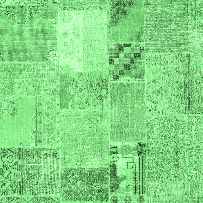 Patchwork Emerald Green Transitional Rug, con1431emgrn
