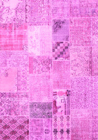 Patchwork Pink Transitional Rug, con1431pnk