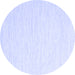 Round Solid Blue Modern Rug, con1432blu