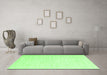 Machine Washable Solid Green Modern Area Rugs in a Living Room,, wshcon1432grn