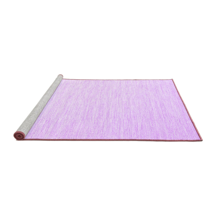 Sideview of Machine Washable Solid Purple Modern Area Rugs, wshcon1432pur