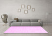 Machine Washable Solid Pink Modern Rug in a Living Room, wshcon1432pnk