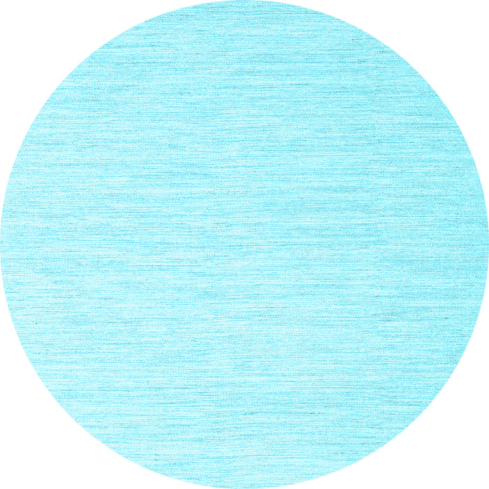 Round Solid Light Blue Modern Rug, con1432lblu