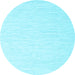 Round Solid Light Blue Modern Rug, con1432lblu