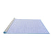 Sideview of Machine Washable Solid Blue Modern Rug, wshcon1432blu