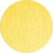 Round Solid Yellow Modern Rug, con1432yw