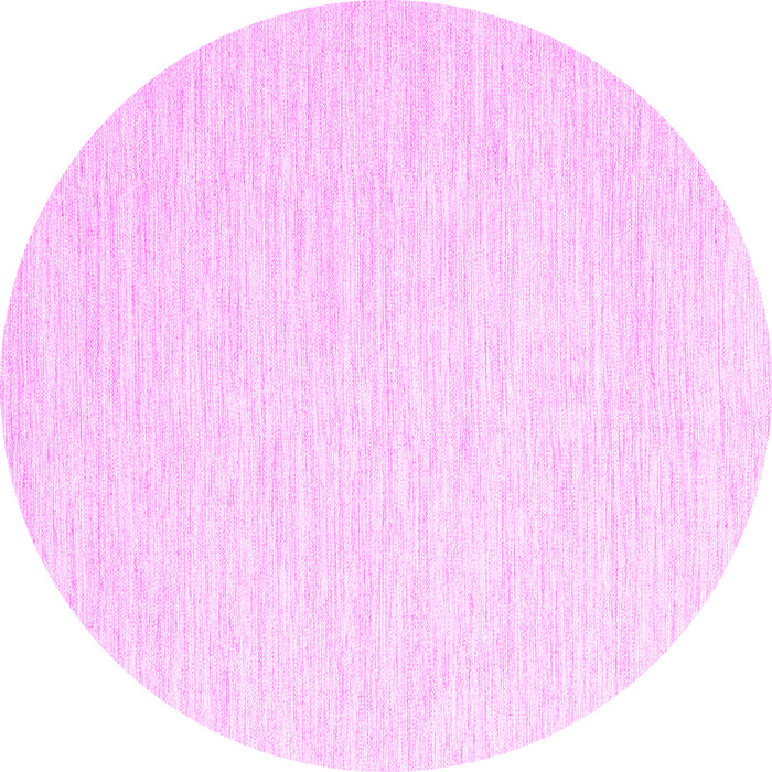 Round Machine Washable Solid Pink Modern Rug, wshcon1432pnk