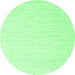 Round Solid Emerald Green Modern Rug, con1432emgrn