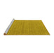 Sideview of Machine Washable Abstract Yellow Contemporary Rug, wshcon1433yw