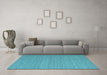 Machine Washable Abstract Light Blue Contemporary Rug in a Living Room, wshcon1433lblu