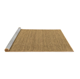Sideview of Machine Washable Abstract Brown Contemporary Rug, wshcon1433brn