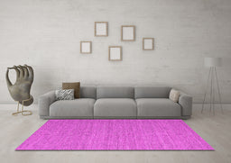 Machine Washable Abstract Pink Contemporary Rug in a Living Room, wshcon1433pnk